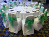 Green organza sash with chair cover